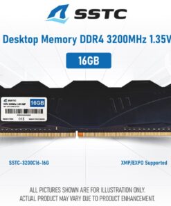 Ram PC SSTC 16GB Bus 3200Mhz DDR4 BLACK Tản nhiệt (AMD/Intel) (U3200A-C22-16G)_BH36T_FV